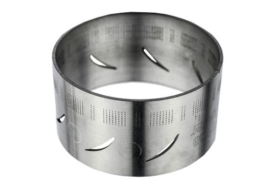 Round metal object laser cutting