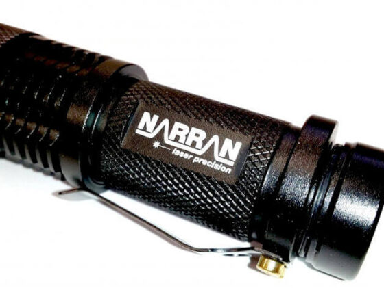 Laser marked metal flashlight