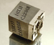 Fiber laser marked and engraved carbon cube