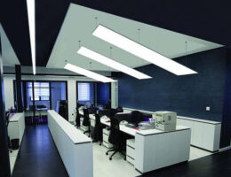 Laser made LGP BLU panels inside office