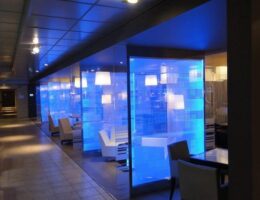 LGP BLU panels made with laser in a foyer