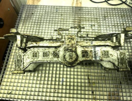 Antic scales before laser cleaning process