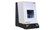 Compact fiber laser for marking paper, fabric and leather