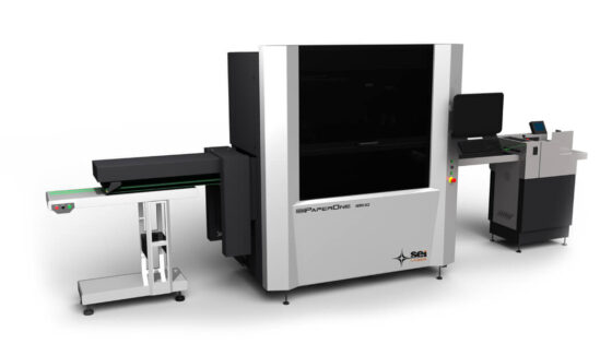 Fiber laser for creasing and die cutting in the graphic arts sector.