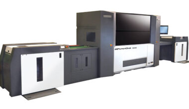 Fiber laser for creasing and die cutting in the graphic arts sector.
