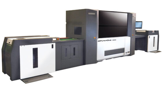 Fiber laser for creasing and die cutting in the graphic arts sector.