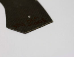 Detail of fiber laser cut carbolaminate