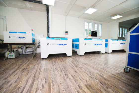 CO2 laser plotters showroom