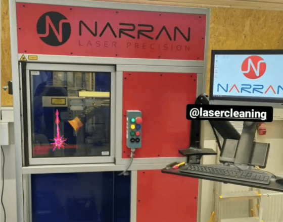 Narran veles laser station for sprue trimming