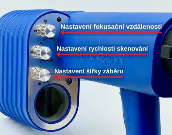 Ruční nastavení čisticího laseru