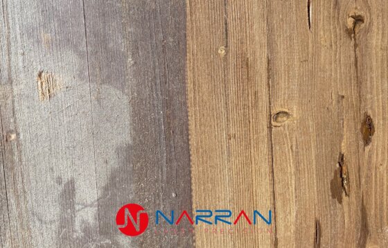 Laserové čištění dřeva