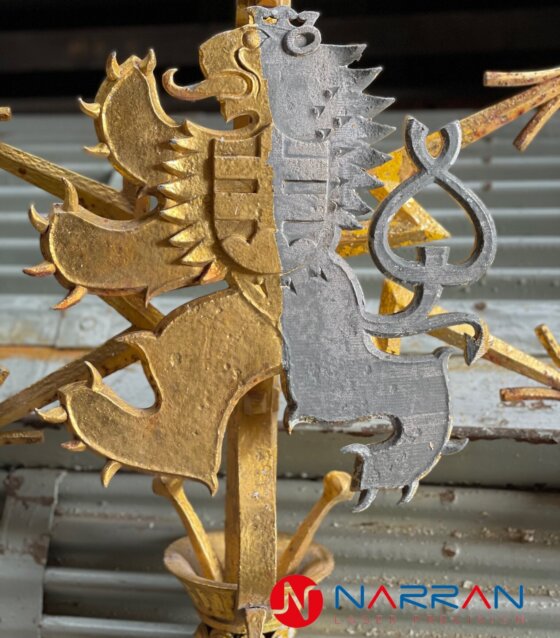 Pulsed fiber laser gold plating removal