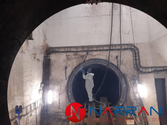 Laser cleaning water pipes