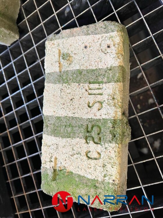 Painted brick laser cleaning