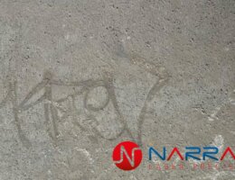 Graffiti laser cleaning from concrete