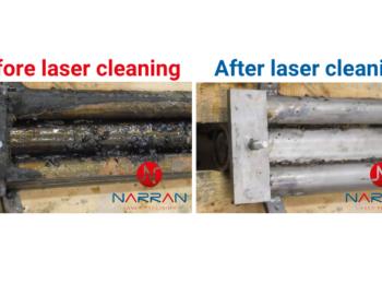 The laser completely removed the hot melt adhesives