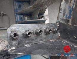 The impressive result of removing old paint, rust and mineral oil residues from rigid steel structures using laser cleaning technology and restoring the original appearance.