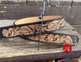 Belt engraved by laser