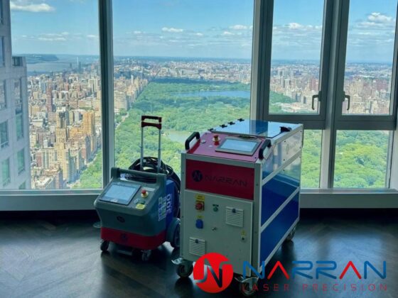 Laser technology used for safe cleaning of Central Park Tower's cladding.